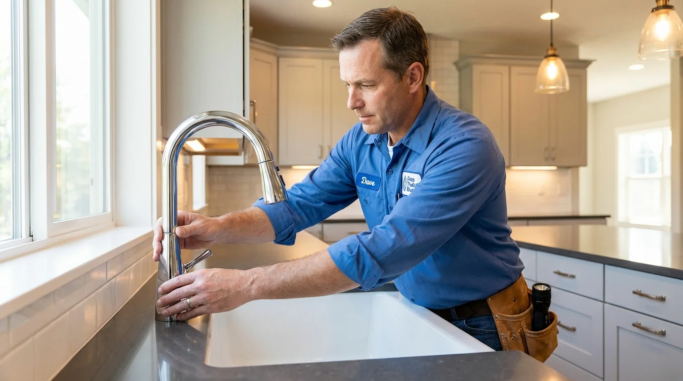 Kitchen faucet installation by Johns Plumbing LLC in Carlyle